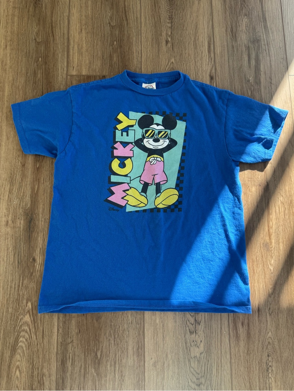 boys bright blue Mickey Mouse shirt - M
